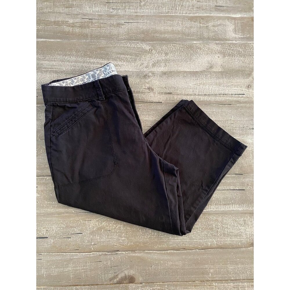 Dockers Women’s Mid Rise Cropped Pants Size‎ 8P Black